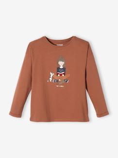 Menina 2-14 anos-T-shirts-T-shirts-Camisola girly, com detalhes fantasia, para menina