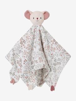 Brinquedos-Primeira idade-Doudou quadrado em gaze de algodão, tema Celeiro