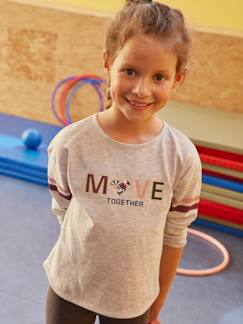 Menina 2-14 anos-T-shirts-T-shirts-Camisola de desporto "Move together", para menina