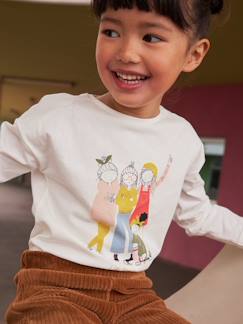 Menina 2-14 anos-T-shirts-T-shirts-Camisola girly, com detalhes fantasia, para menina