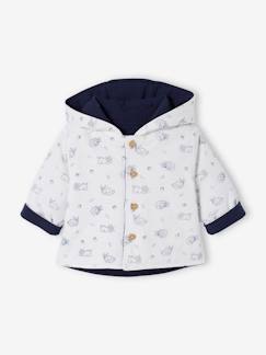 Bebé 0-36 meses-Camisolas, casacos de malha, sweats-Casaco reversível com capuz, para bebé