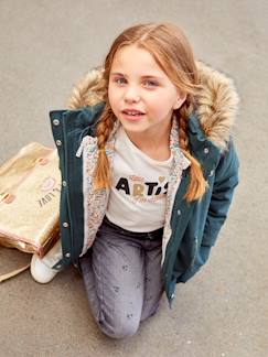 Menina 2-14 anos-Casacos, blusões-Parka 3 em 1 com capuz, para menina