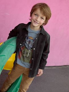 Menino 2-14 anos-Camisas-Casaco modelo camisa em bombazina, para menino