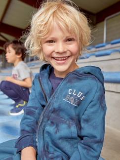 Menino 2-14 anos-Camisolas, casacos de malha, sweats-Sweatshirts-Casaco desportivo, com fecho, "tie and dye", para menino