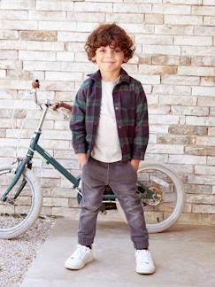 Menino 2-14 anos-Calças-Calças em moletão efeito ganga, fáceis de vestir, para menino