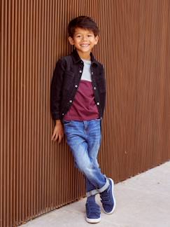 Menino 2-14 anos-Casaco modelo camisa em bombazina, para menino