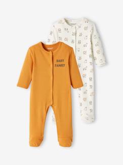 Bebé 0-36 meses-Pijamas, babygrows-Lote de 2 pijamas "selva", em algodão, para bebé menino
