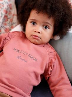 Bebé 0-36 meses-Camisolas, casacos de malha, sweats-Sweatshirts -Sweat em moletão, personalizável, para bebé