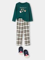 Conjunto de Natal, pijama + meias, para menina  