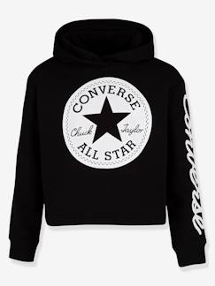 Menina 2-14 anos-Camisolas, casacos de malha, sweats-Sweat com capuz, Chuck Patch Cropped Hoodie da CONVERSE