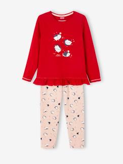 Menina 2-14 anos-Pijama de Natal "pinguim", para menina