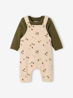 Bebé 0-36 meses-Conjunto de camisola-body e jardineiras, para bebé