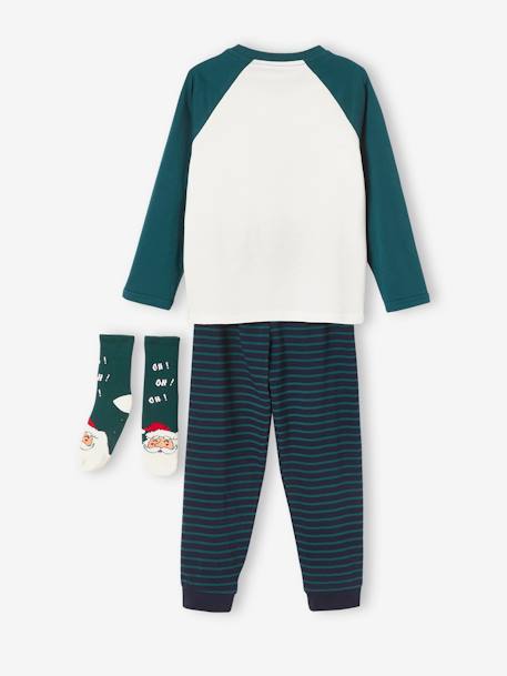 Conjunto de Natal, pijama + meias, para menino  