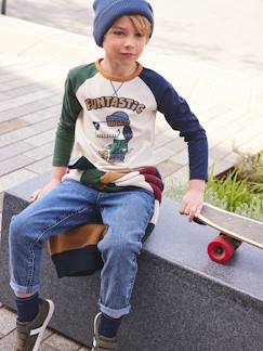 Menino 2-14 anos-Jeans-Jeans balão, fáceis de vestir, corte loose, para menino