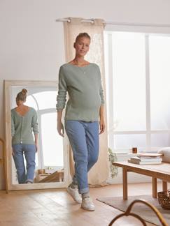 Roupa grávida-Camisolas, casacos malha-Camisola frente/trás, especial gravidez e amamentação