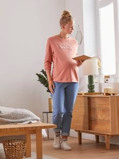 Roupa grávida-Roupa desporto grávida-Sweat em moletão com mensagem, especial gravidez e amamentação