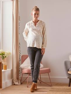 Roupa grávida-Calças-Jeans mom, faixa sem costuras, para grávida