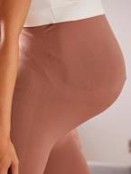 Leggings sem costuras, especial grávida CASTANHO CLARO AS RISCAS+PRETO ESCURO LISO 