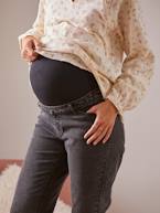 Jeans mom, faixa sem costuras, para grávida AZUL CLARO LISO+AZUL ESCURO DESBOTADO+CINZENTO MEDIO LISO+preto 