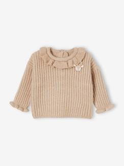 Bebé 0-36 meses-Camisolas, casacos de malha, sweats-Camisolas-Camisola com gola larga, para bebé