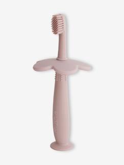 Puericultura-Cuidados e higiene-Escova de dentes de aprendizagem, MUSHIE, em silicone