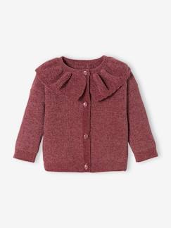 Bebé 0-36 meses-Camisolas, casacos de malha, sweats-Casacos-Casaco de malha com gola, para bebé