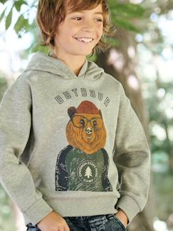 Menino 2-14 anos-Camisolas, casacos de malha, sweats-Sweat com capuz, animação à frente, para menino