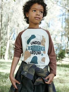 Menino 2-14 anos-T-shirts, polos-T-shirts-Camisola ultrassuave com cartografia, para menino