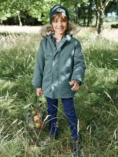 Menino 2-14 anos-Parka com capuz, forro em sherpa e enchimento em poliéster reciclado, para menino