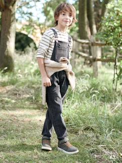 Menino 2-14 anos-Calças-Jardineiras de ganga, para menino