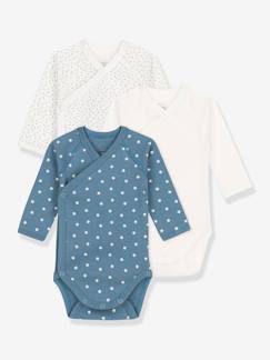 Bebé 0-36 meses-Bodies-Lote de 3 bodies de mangas compridas, para bebé, em puro algodão - Petit Bateau