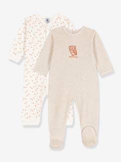 Bebé 0-36 meses-Pijamas, babygrows-Lote de 2 pijamas para bebé, em algodão bio, da Petit Bateau
