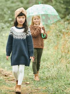 Menina 2-14 anos-Vestidos-Vestido em tricot irisado, jacquard, para menina