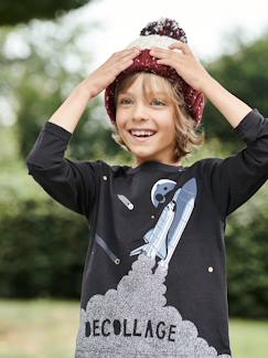 Menino 2-14 anos-T-shirts, polos-Camisola com nave espacial grande, para menino