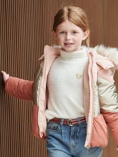 Menina 2-14 anos-Camisolas, casacos de malha, sweats-Camisolas malha-Camisola de gola alta para menina