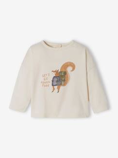 Bebé 0-36 meses-T-shirts-Camisola esquilo, de mangas compridas, para bebé