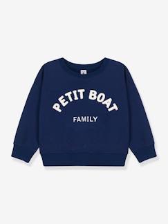 Menina 2-14 anos-Camisolas, casacos de malha, sweats-Sweatshirts -Sweat para criança, em moletão de algodão bio, da Petit Bateau
