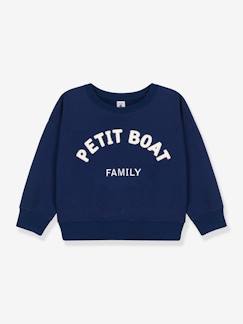 Menina 2-14 anos-Sweat para criança, em moletão de algodão bio, da Petit Bateau