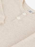Camisola de mangas compridas, para bebé, em algodão bio, Petit Bateau bege mesclado 