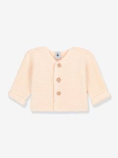 Bebé 0-36 meses-Camisolas, casacos de malha, sweats-Casaco de bebé, tricot ponto de liga em algodão bio, da Petit Bateau