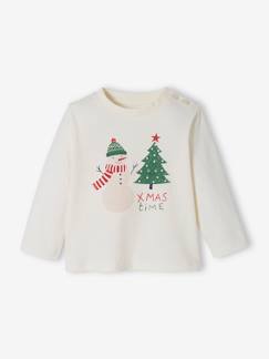 Bebé 0-36 meses-T-shirts-T-shirts-Camisola de Natal, com inscrição Christmas time, para bebé
