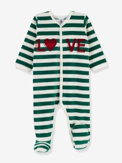 Pijama para bebé, em veludo - Petit Bateau