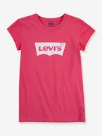T-shirt de mangas curtas, batwing da Levi's branco+rosa 