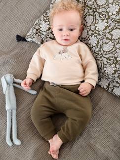 Bebé 0-36 meses-Conjuntos-Conjunto sweat e calças em moletão, para bebé