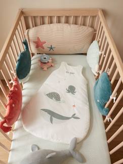 Têxtil-lar e Decoração-Roupa de cama bebé-Contorno de berço/contorno de parque modulável, Sob o Oceano