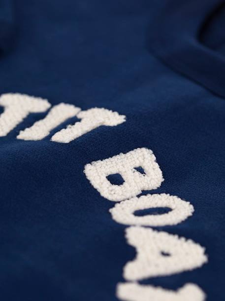 Sweatshirt para bebé, em algodão bio, Petit Bateau azul 