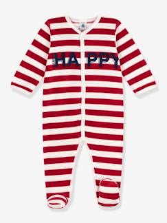 Bebé 0-36 meses-Pijama em veludo Happy, da Petit Bateau