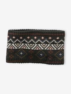 Menino 2-14 anos-Acessórios-Gorros, Cachecóis, Luvas-Gola snood em malha jacquard, para menino