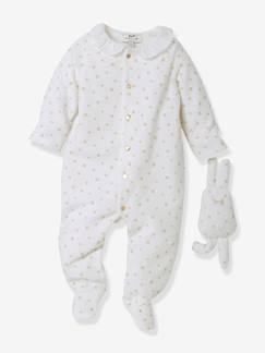 Bebé 0-36 meses-Pijamas, babygrows-Caixa presente da CYRILLUS: pijama em veludo + boneco-doudou, para bebé