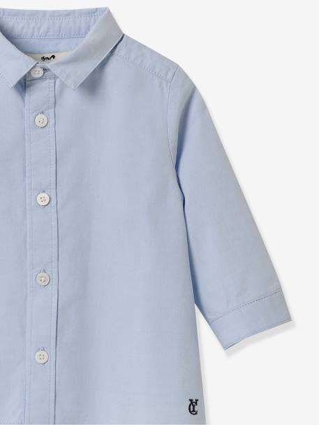 Camisa Oxford da CYRILLUS, para bebé azul-céu 